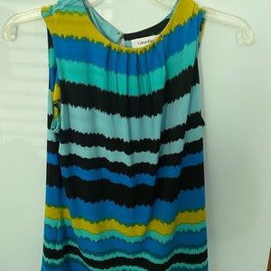 Calvin Klein Sleeveless Top w/ Keyhole Back